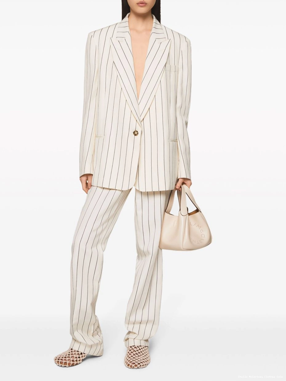 Cheap McCartney mid-rise pinstriped Stella Women trousers straight-leg 0718